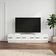 Mobile TV Bianco Lucido 147 x 34,5 x 27 cm Legno ingegnerizzato 895399