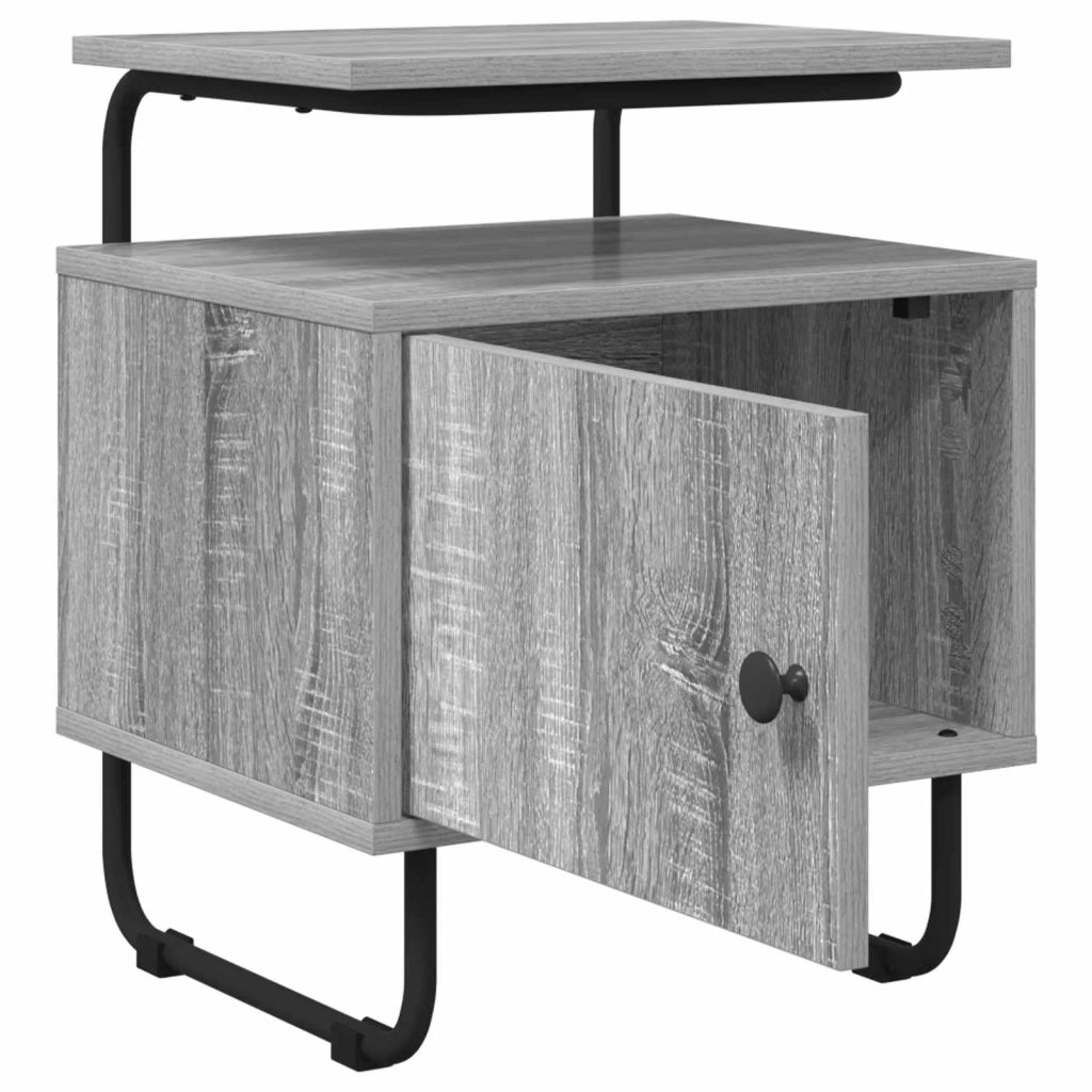 Armadio da Notte 2 pz Sonoma grigio Legno ingegnerizzato 8007642