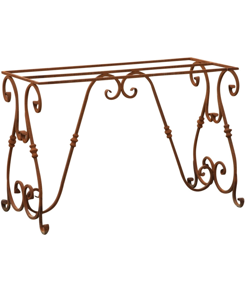 Biscottini Base tavolo in ferro pieno L110xPR50xH74 cm. forgiato mano trattato, Offerta