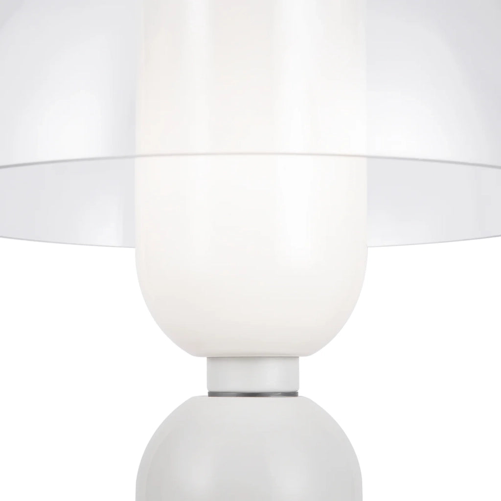 Maytoni Lampada da tavolo moderna Memory 1 luce E14 bianco metallo vetro
