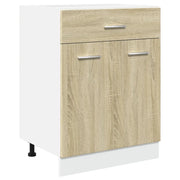 Mobiletto da cucina Lyon con cassetti 60 x 46 x 81 cm pratico e resistente realizzato in legno composito di rovere Sonoma 02_0049688