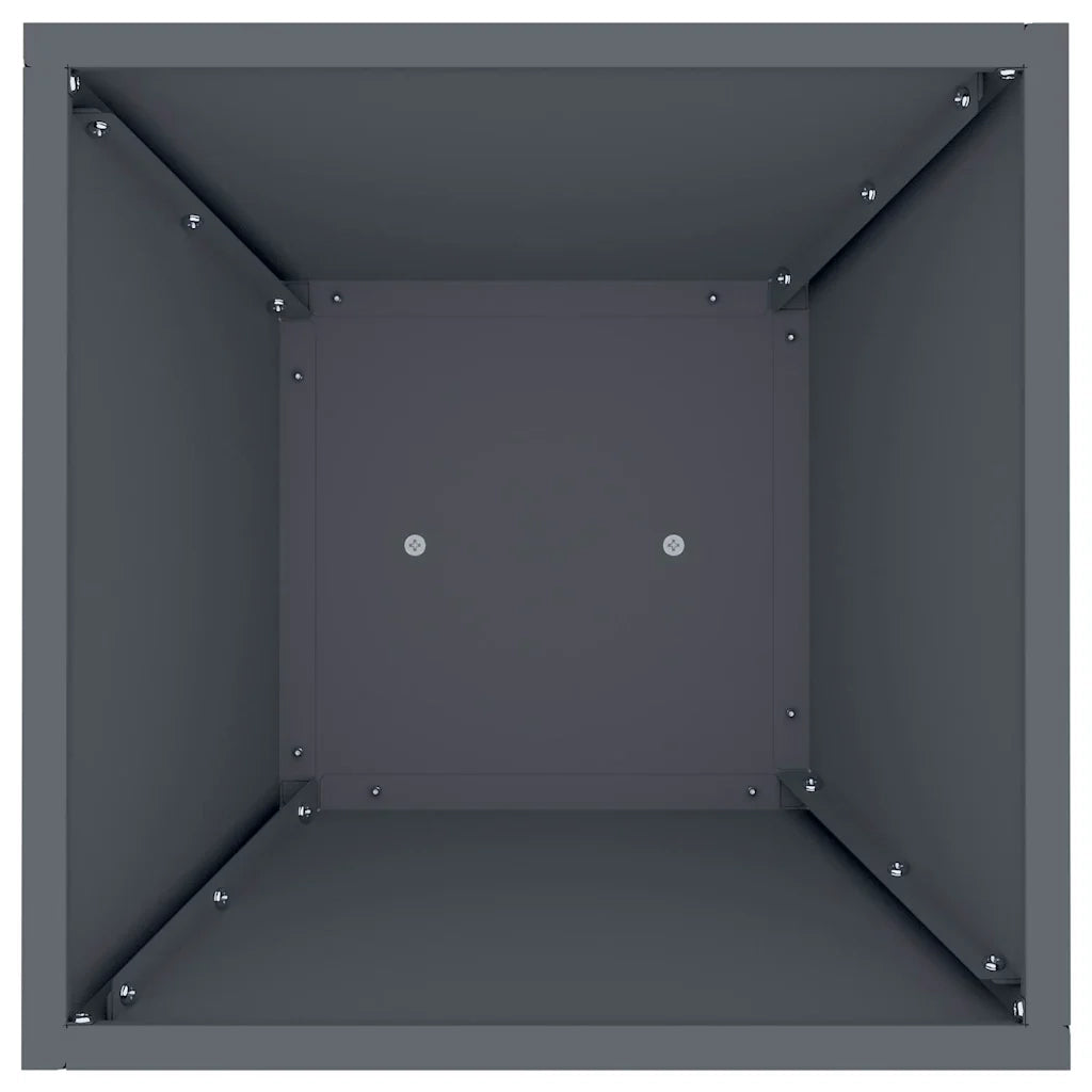 Fioriera a colonna moderna e resistente per esterni 35 x 35 x 73 cm in plastica antracite 02_0052400