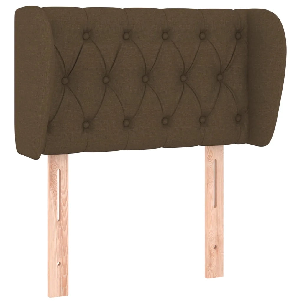 Testiera | Testata ad Orecchio Marrone Scuro 83x23x78/88 cm in Tessuto