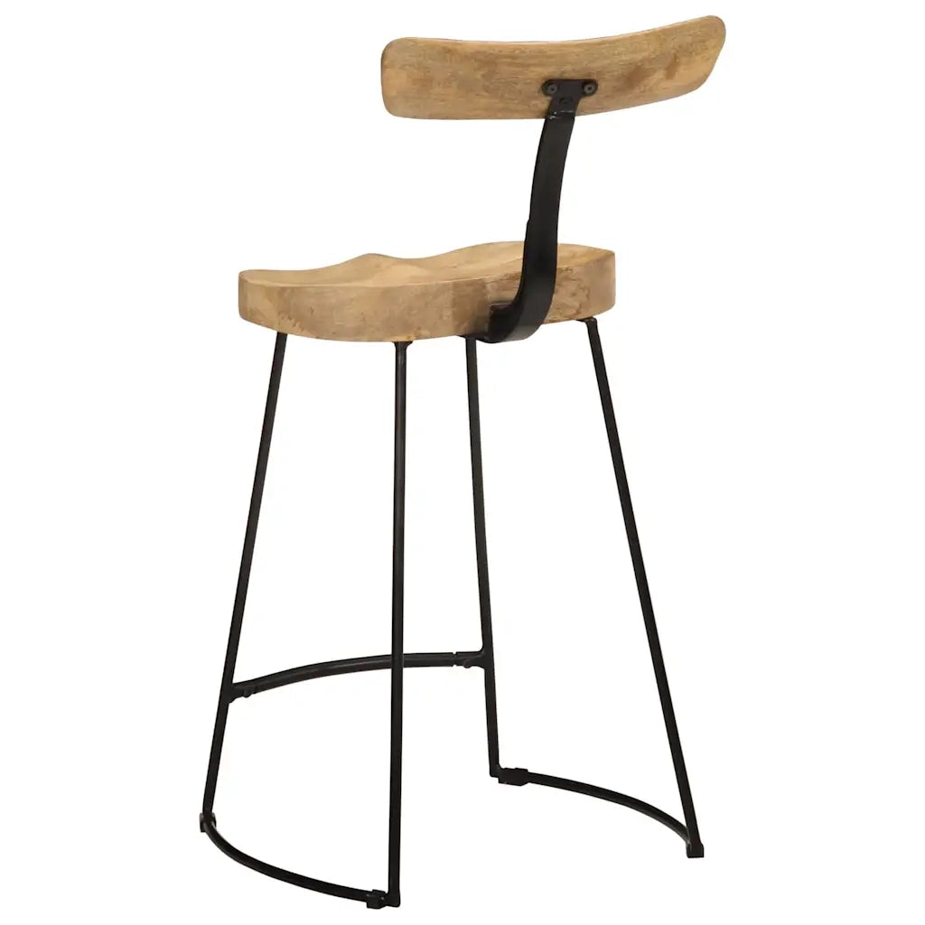 Sgabelli da Bar 2 pz 49x43x88 cm in Legno Massello di Mango 4013522