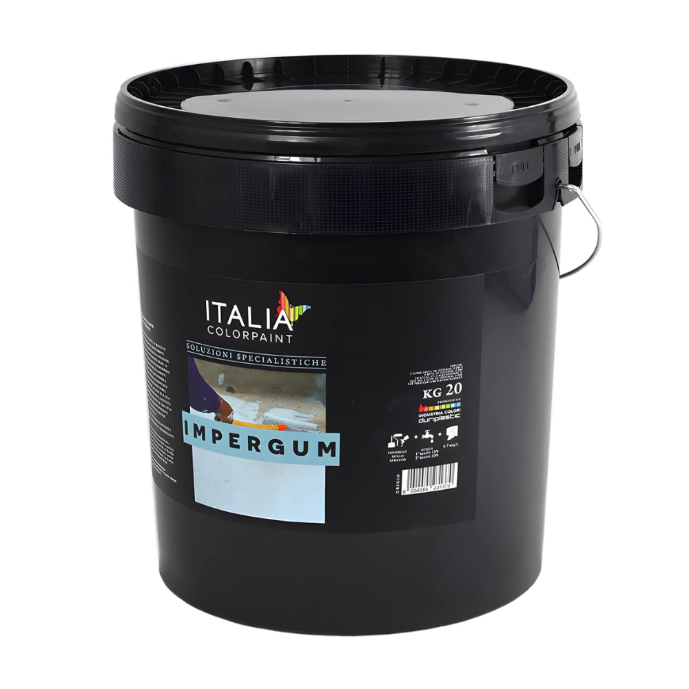 Impergum impermeabilizzante elastomerico fibrato per terrazze grigio *** formato 20 kg, confezione 1