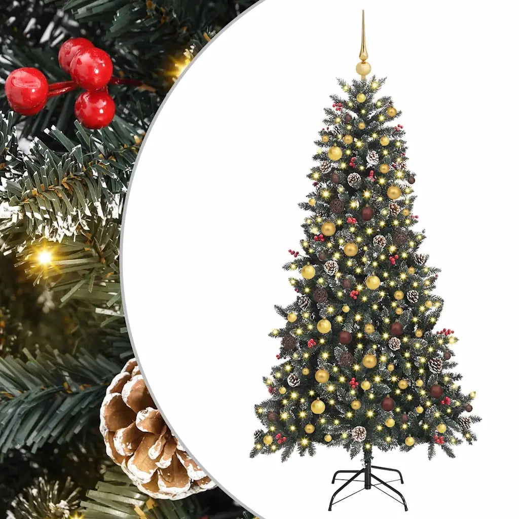 Albero di Natale artificiale con 300 LED Verde 210 cm 3395889