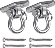 Haken per plafond a due pezzi, realizzati in acciaio inossidabile 304, adatti per fissaggio alla parete, pannelli in legno, oscillatori, attrezzature sportive, cavi, ecc., con un carico massimo di 450 kg.