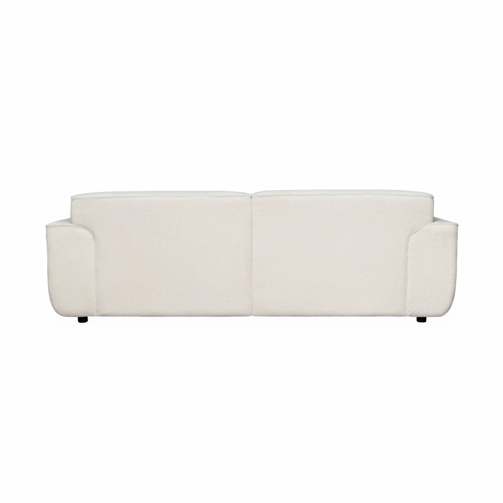 Divano in bouclé, 3 posti, crema