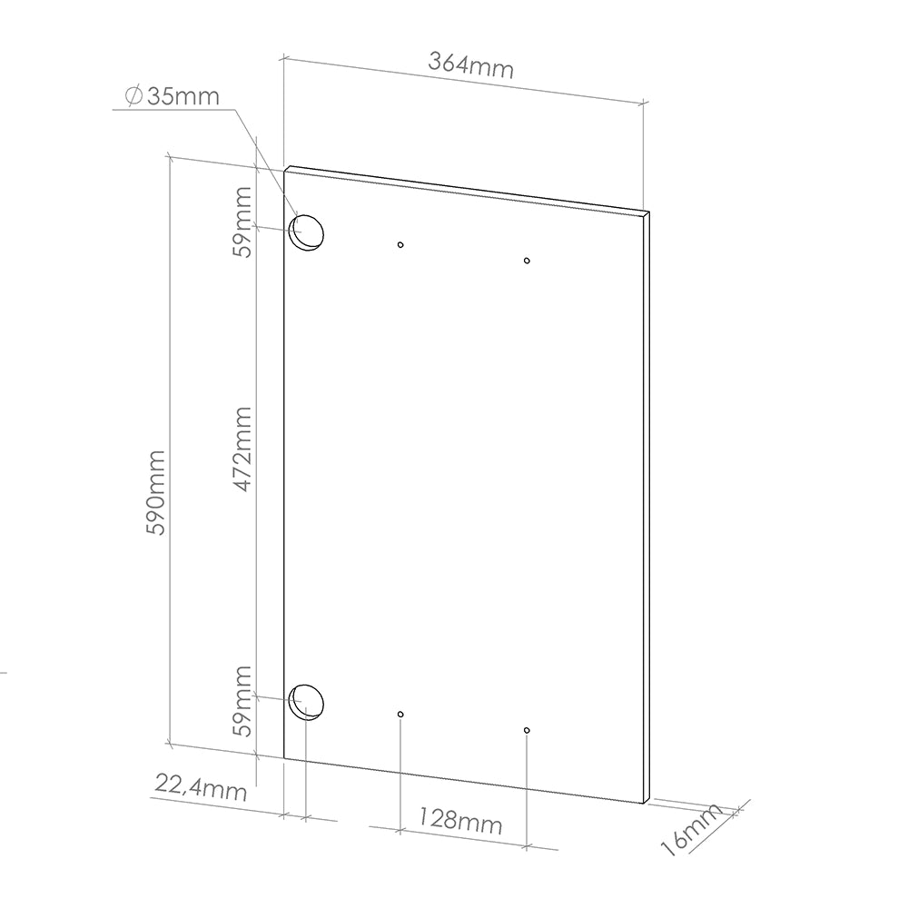 Vicco Frontale cucina Sonoma 36.4 x 59 cm frontale del mobile per pensile ad angolo