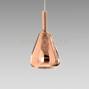 OFELIA S/11 - VETRO RAME SPECCHIATO E PORTALAMPADA BIANCO 1 LUCE ATTACCO E27 CAVO TRASPARENTE SENZA BASE DI ATTACCO D.20CM H.38,2CM