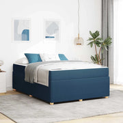 vidaXL Struttura letto con materasso Blu 140 x 200 cm Tessuto