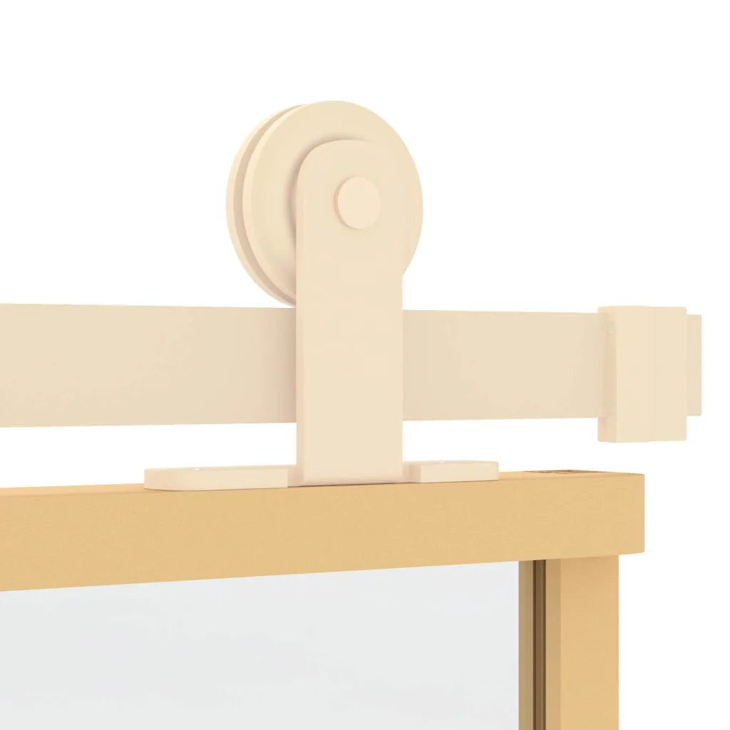 Porta Scorrevole Oro 102,5x205 Vetro Trasparente ESG Alluminio 155192
