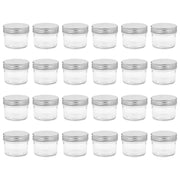 Vasi per Marmellata in Vetro Coperchio Argento 24 pz 110 ml CFW2529505