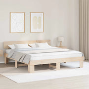 Struttura del letto-Giroletto Marrone 200 x 200 cm Pino massello 532257