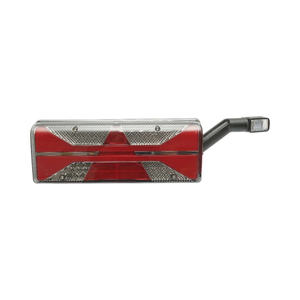 Luce freno posteriore destra LED rimorchio 24V, 7 pin ASS2.1+4x2 con luci di posizione, illuminazione targa, allarme retromarcia 400x153x88mm