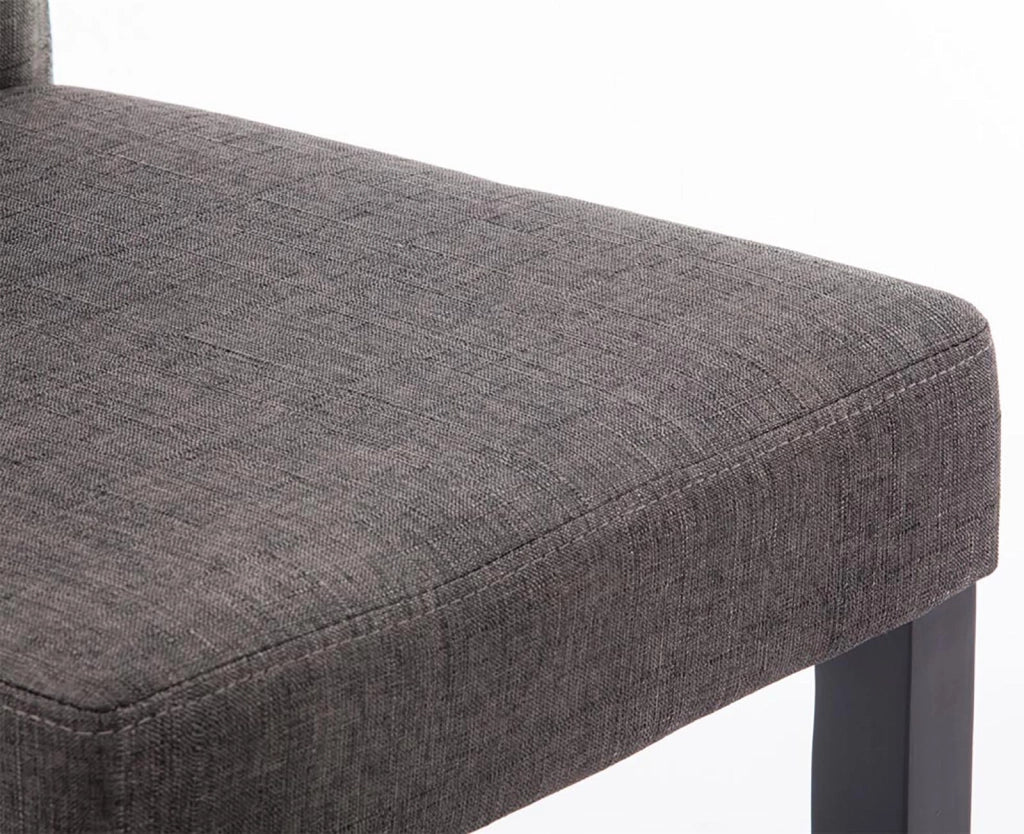 Sedia da pranzo Ina in tessuto grigio scuro,nero