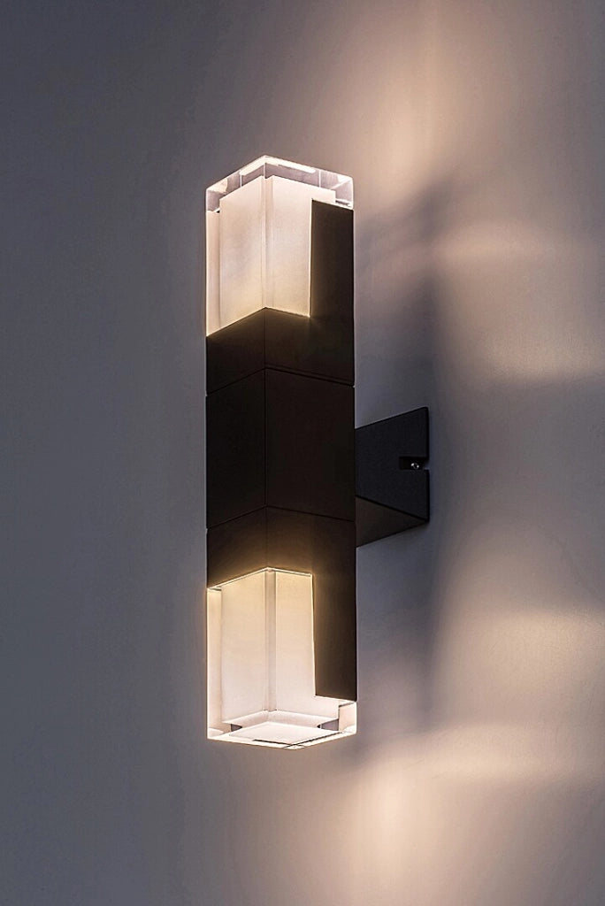 Applique esterno moderno nero su/giù LED CCT 12W IP54 Rabalux