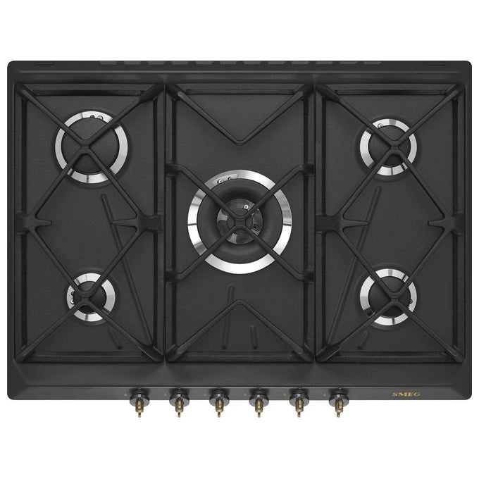 Smeg Coloniale Piano di cottura SRV876AOGH Antracite