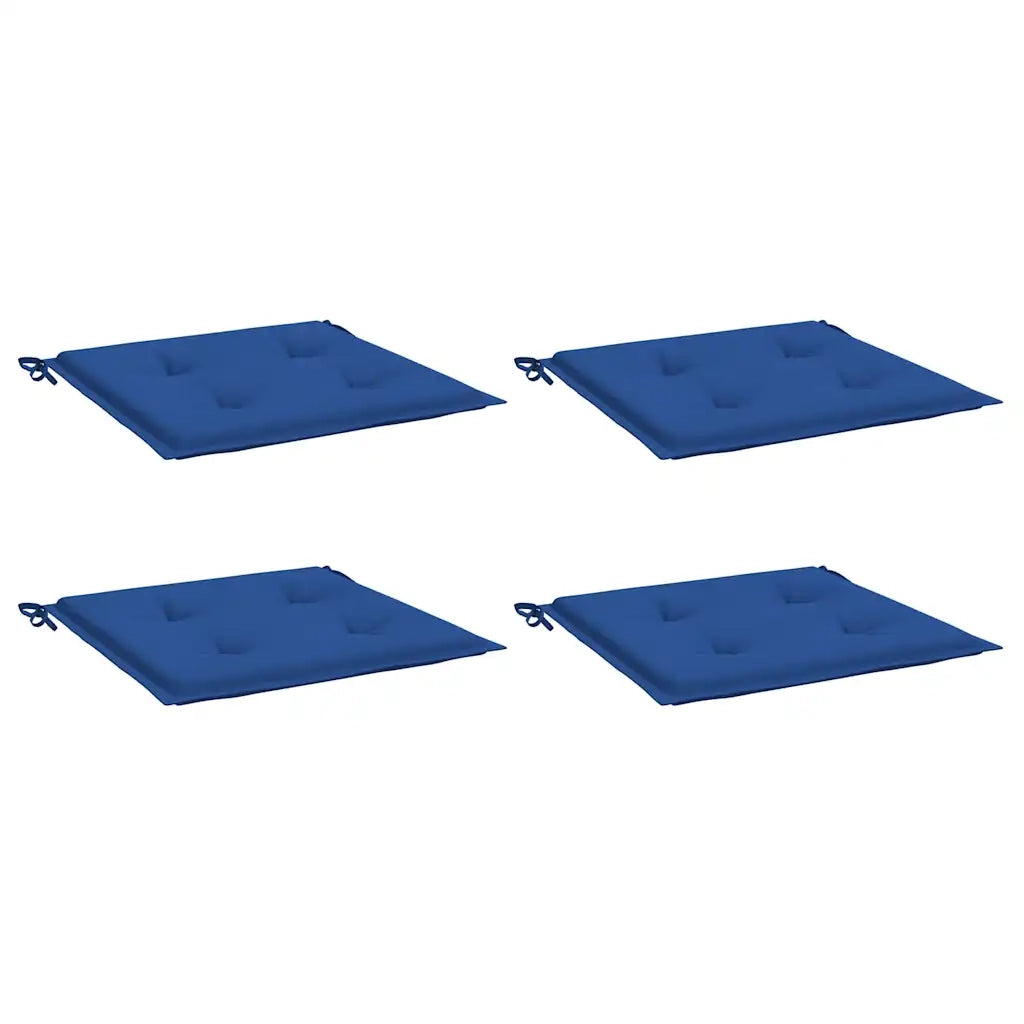 Cuscini per Sedia 4 pz Blu Reale 40x40x4 cm in Tessuto Oxford