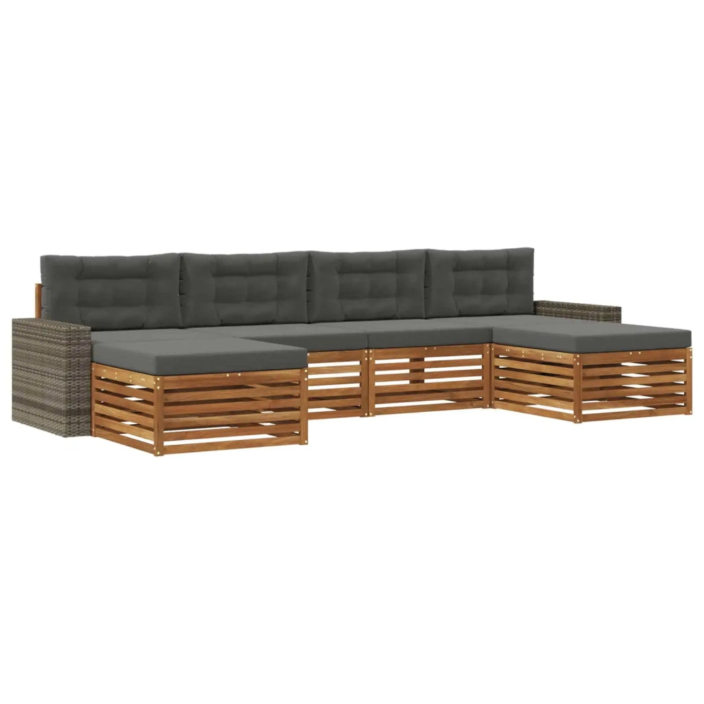 Set di divani da esterno 6 pz Legno di Acacia Massello 3383700