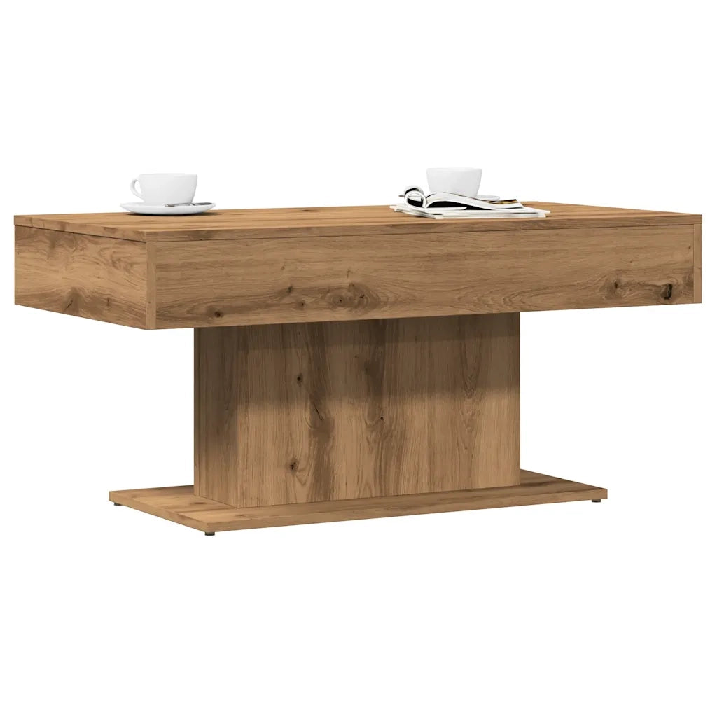 Tavolino da caffè Rovere Artigianale 96x50x45 cm in Legno Multistrato 856547
