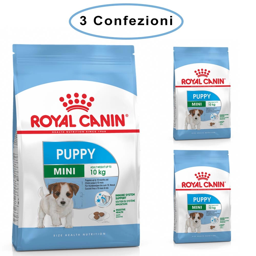 Royal canin mini puppy junior crocchette per cuccioli 3 confezioni da 2 kg