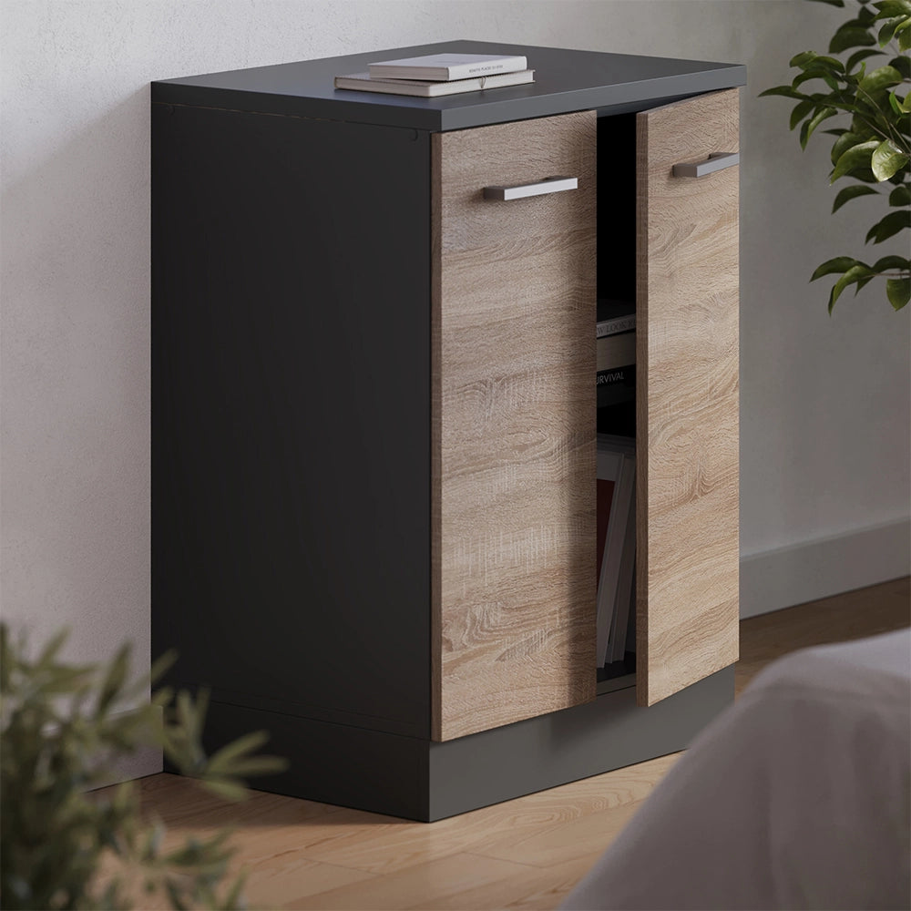 Mobile per mansarda Rion Sonoma/Antracite 60 x 83.8 cm senza inclinazione con 2 ante Vicco