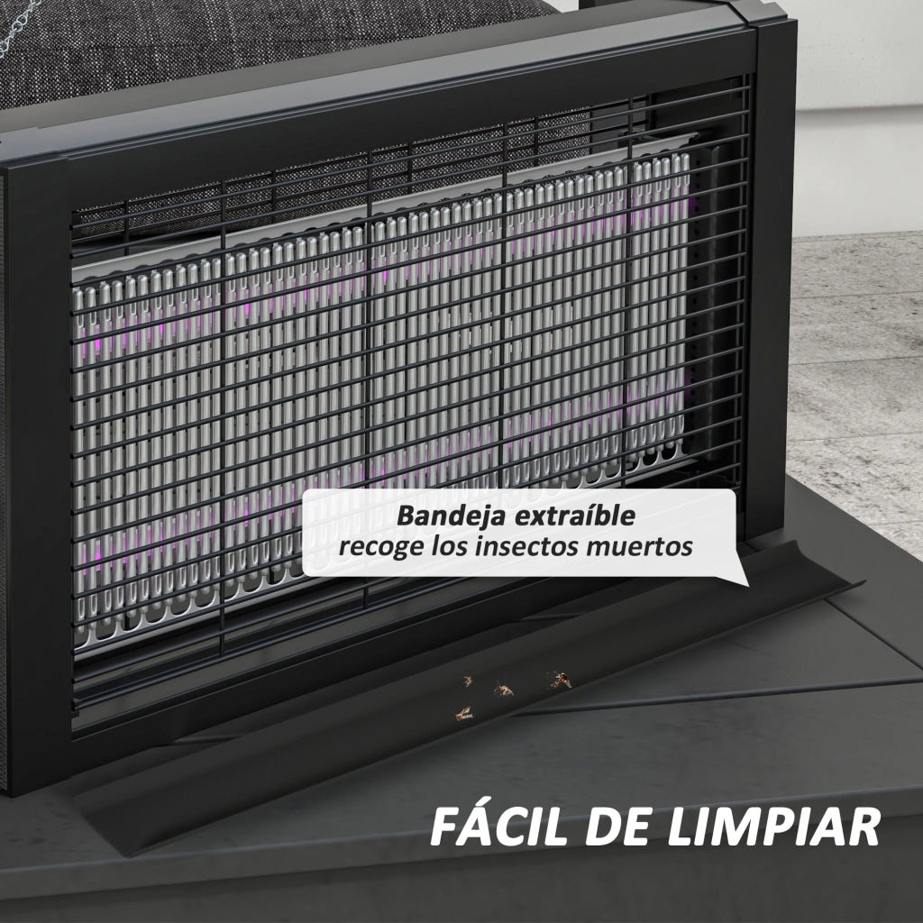 Lampada Antizanzare Elettrica LED ¨C Xylo ¨C 60m2 Interno 49x6x25cm Nero