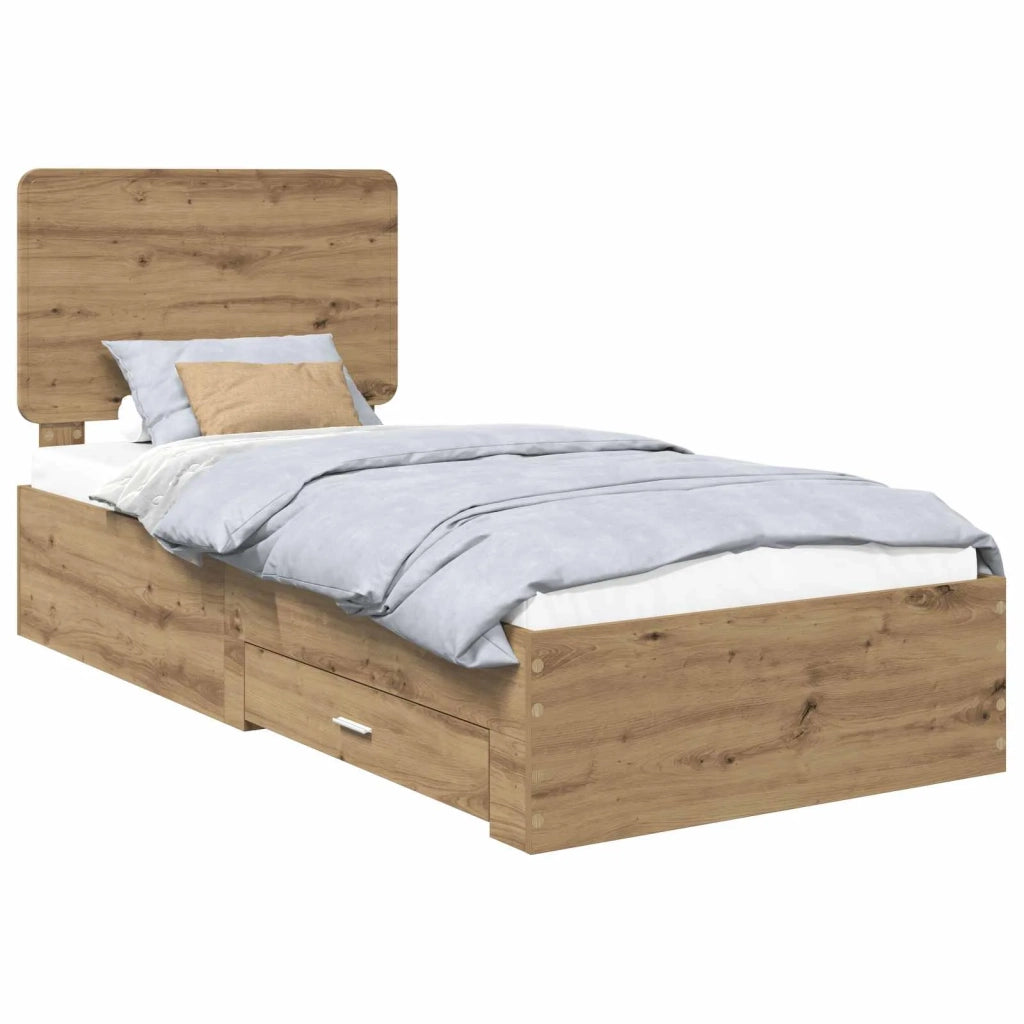 Struttura del letto Rovere artigianale 100 x 200 cm