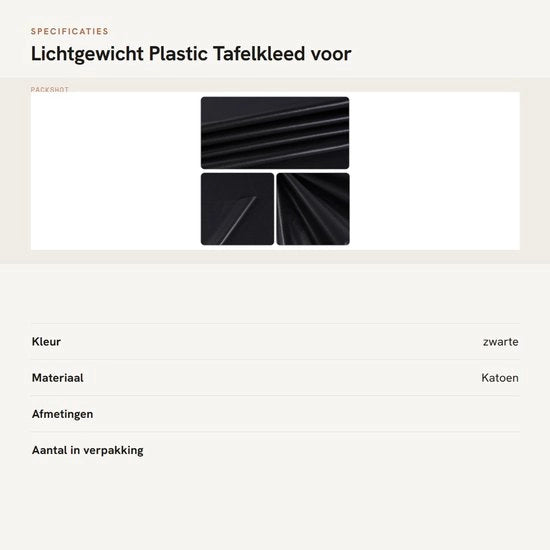 Tavolino Coprente Leggero - Copertura Tavolo in Plastica - Impermeabile - Resistente all'Olio - Riciclabile - Dimensioni 137 x 274 cm - Copertura Tavolo