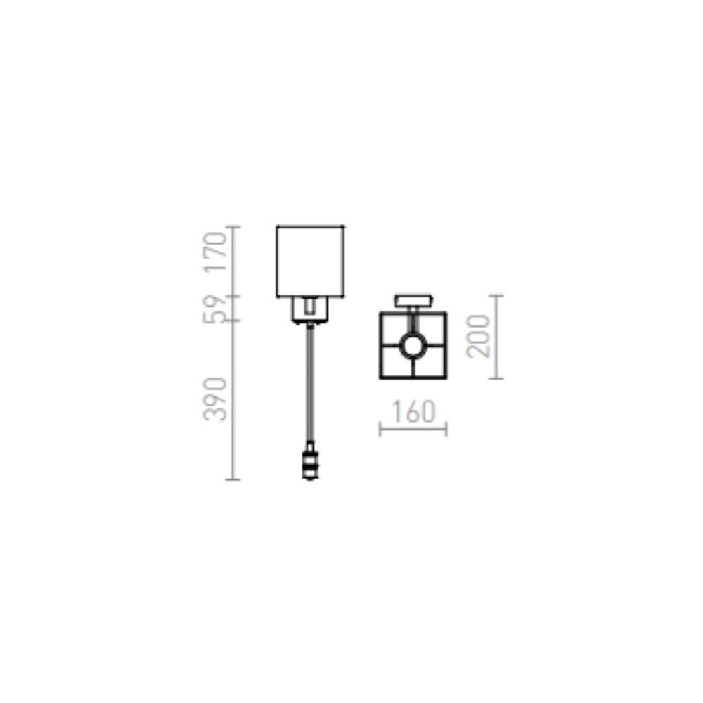 Faretto applique TAINA paralume bianco nichel opaco 230V E27 LED 28+3W 25°3000K