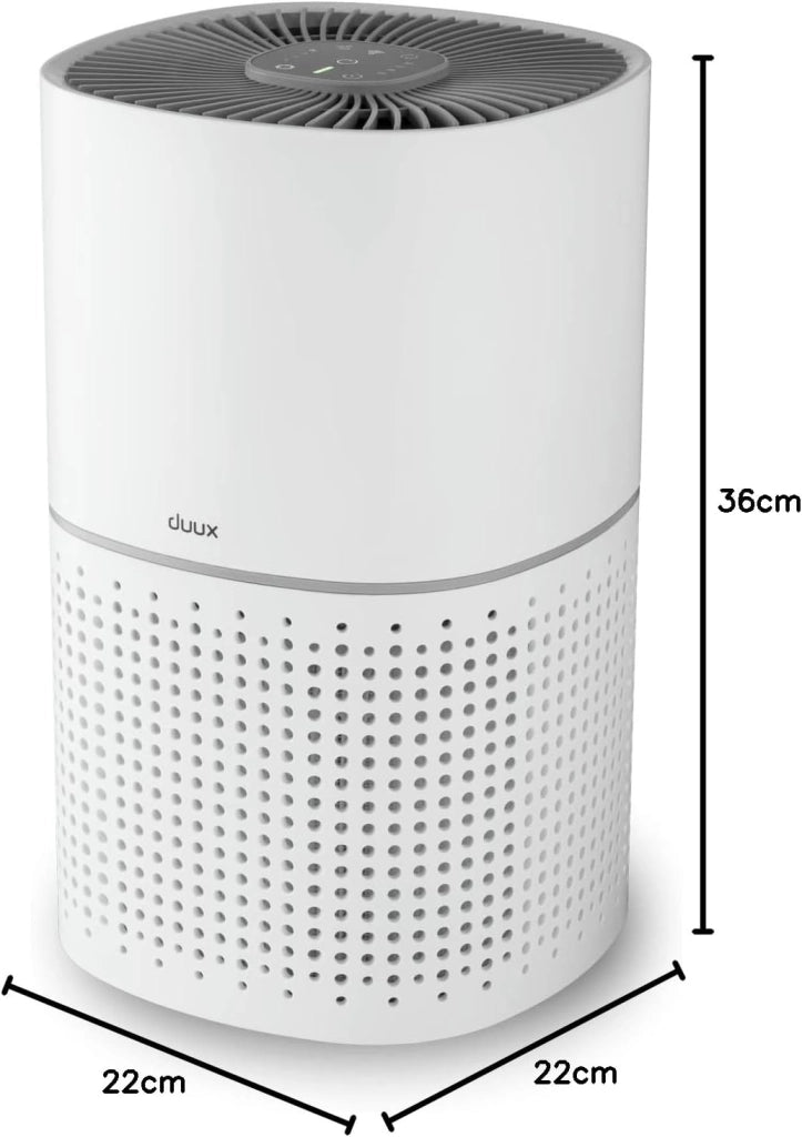 Bright Purificatore d'aria con prefiltro tripla protezione, H13 e filtro a carbone attivo, HEPA, per ambienti fino a 27 m², ideale per polvere, fumo e odori di animali (bianco)