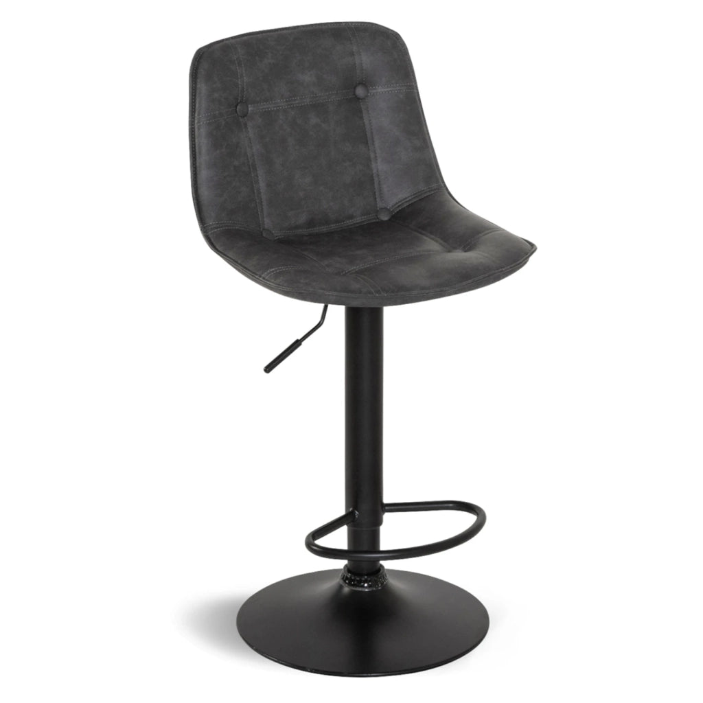 IDMarket - Set di 4 sgabelli da bar DENVER grigio vintage