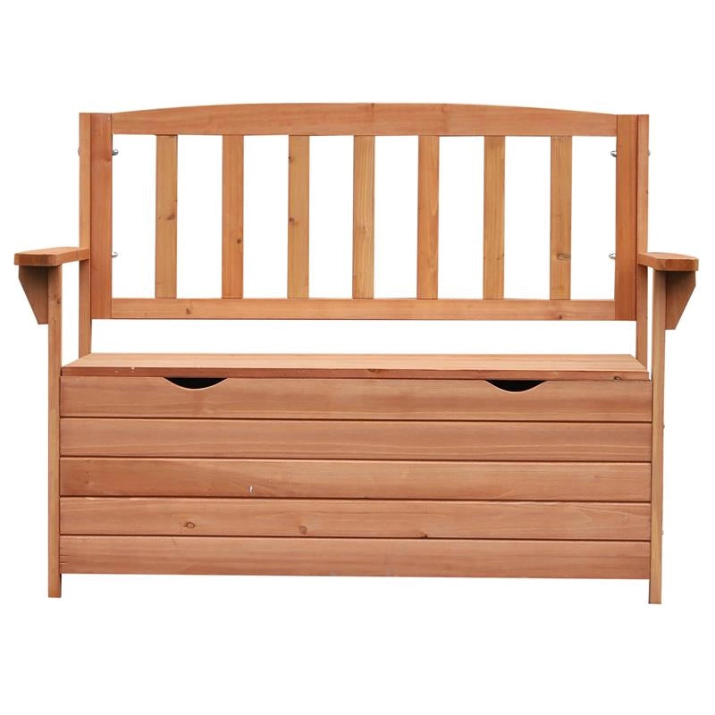 PANCHINA IN LEGNO DA GIARDINO A 2 POSTI CON VANO CONTENITORE 112X58X84 CM