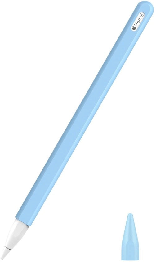 Etui per Apple Pencil 2a generazione - Protezione - Blu Cielo - Cappuccio in silicone - Copertura punta - Adatto per iPad