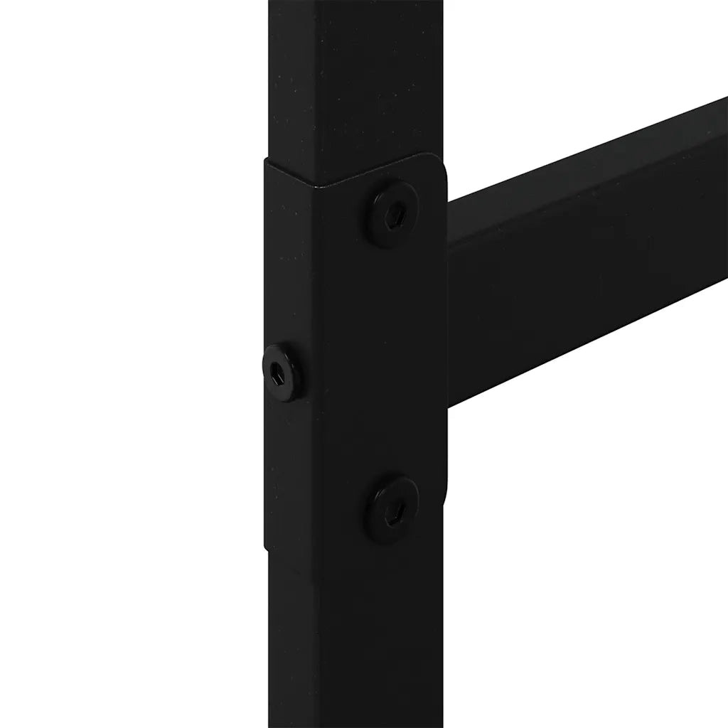 Rastrelliera per Legna da Ardere Nera 100x30x209 cm in Acciaio 4018469