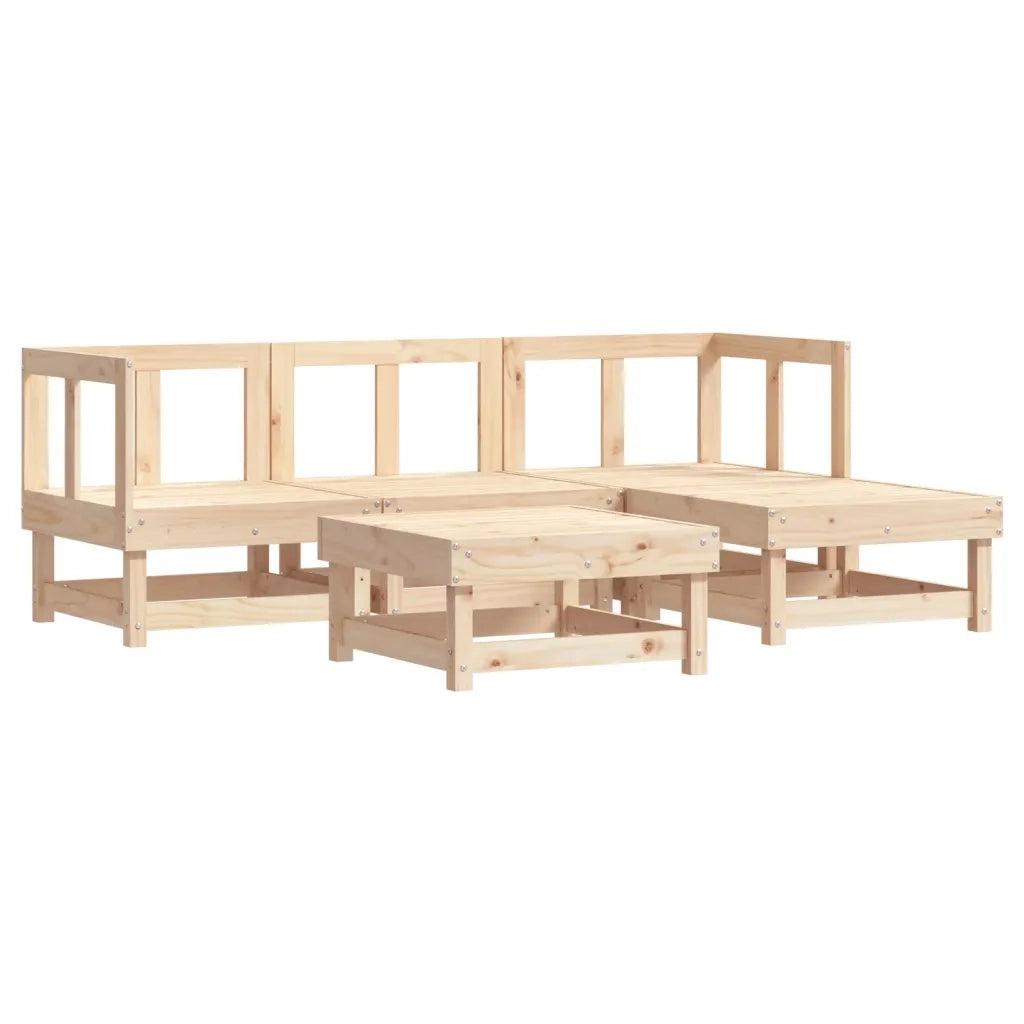 Set Salotto da Giardino 5 pz in Legno Massello di Pinocod mxl 94020