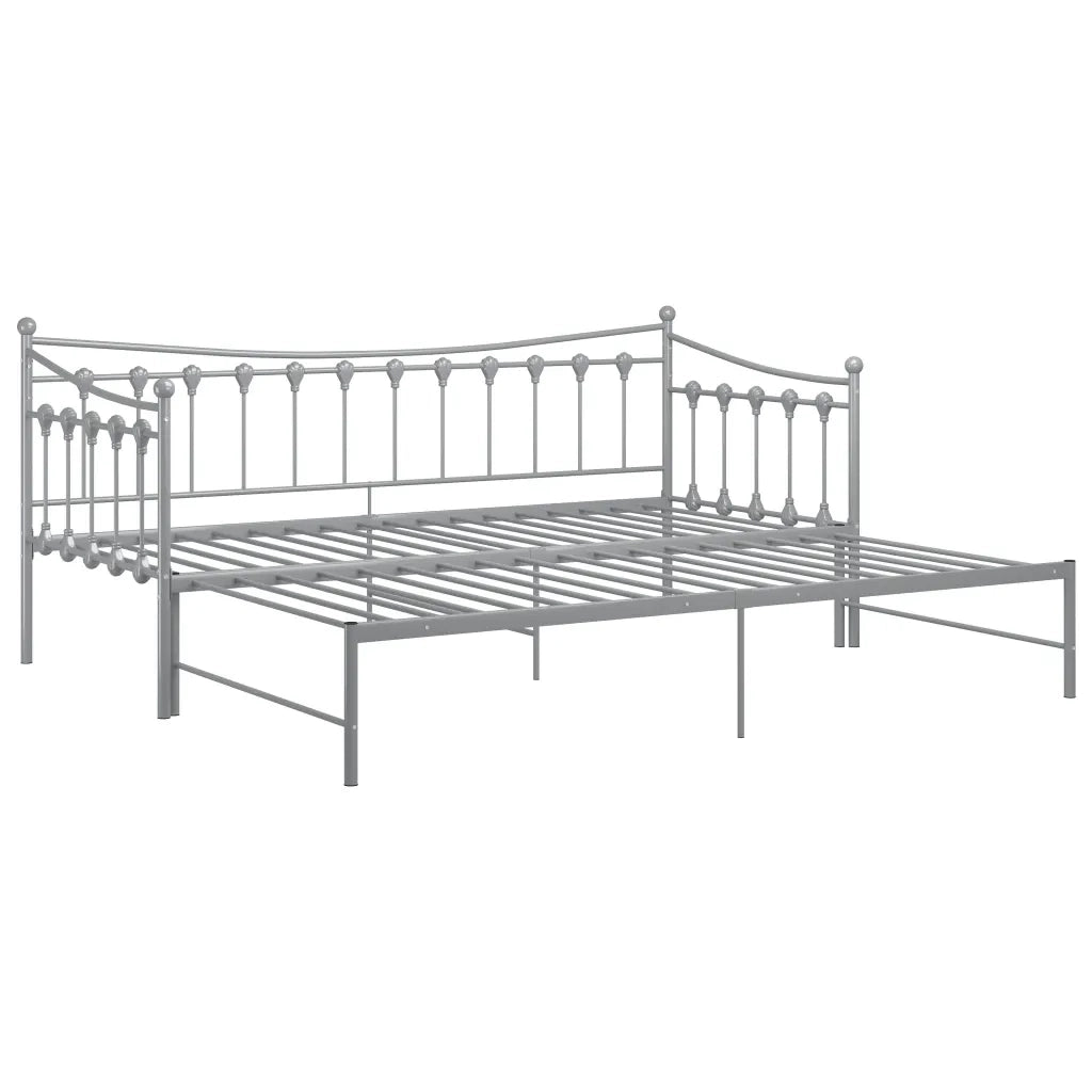 Telaio Divano Letto Estraibile Grigio in Metallo 90x200 cm 324760