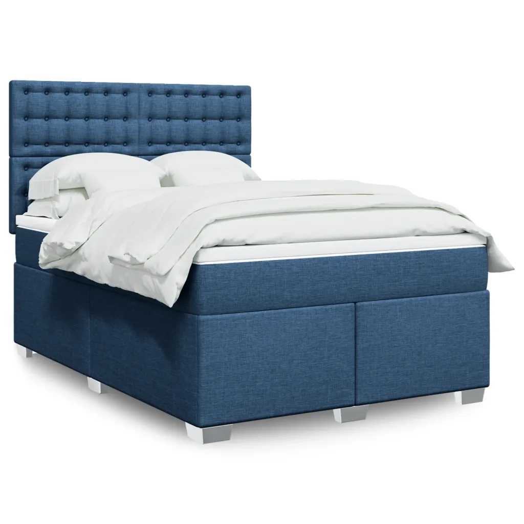 Giroletto a Molle con Materasso Blu 160x200 cm in Tessuto 3290559