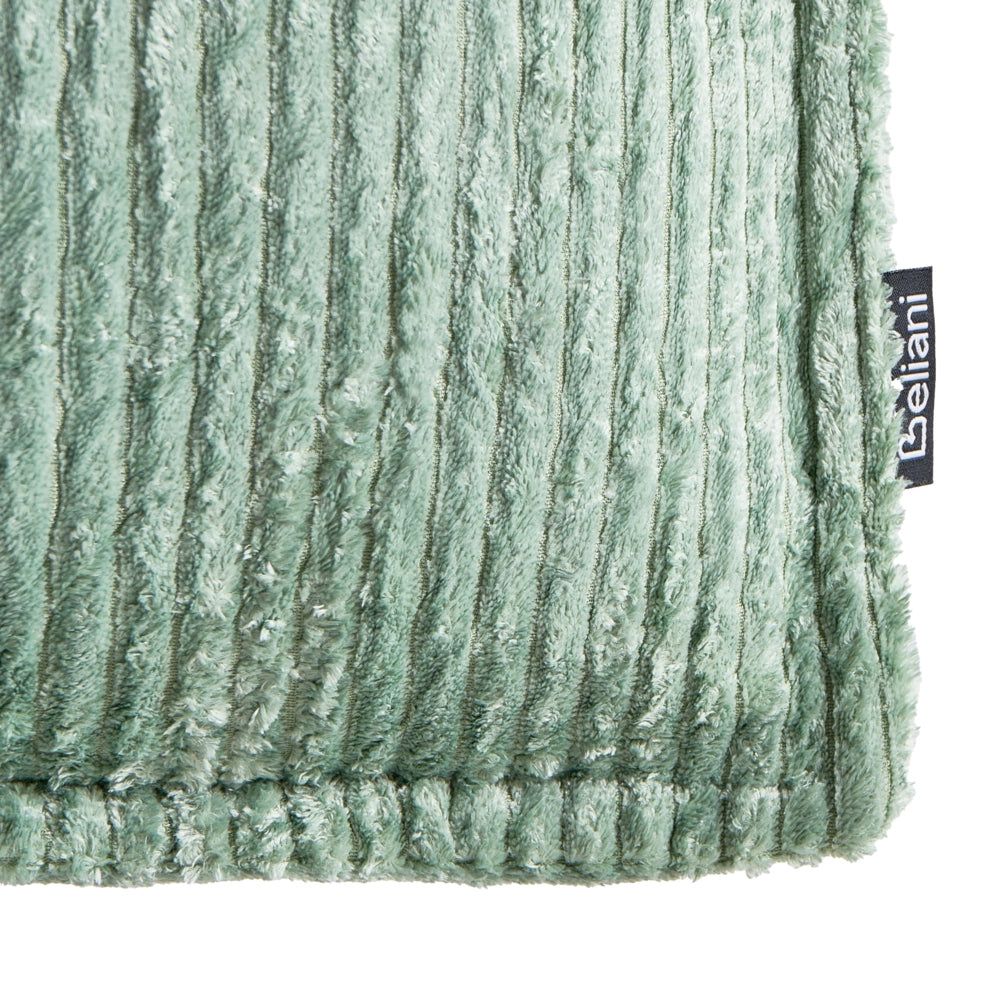 Set di 2 cuscini decorativi in velluto a coste verde 45 x 45 cm x 30 cm Accessori decorativi Boho Camera da letto Soggiorno