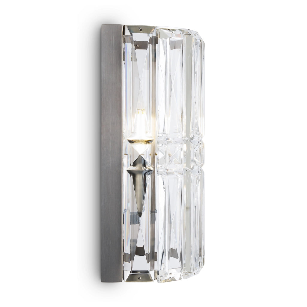 Maytoni applique contemporanea Facet 1 luce E14 cromo metallo vetro