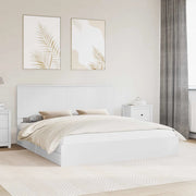 Letto con Contenitore Bianco 180 x 200 cm Legno multistrato
