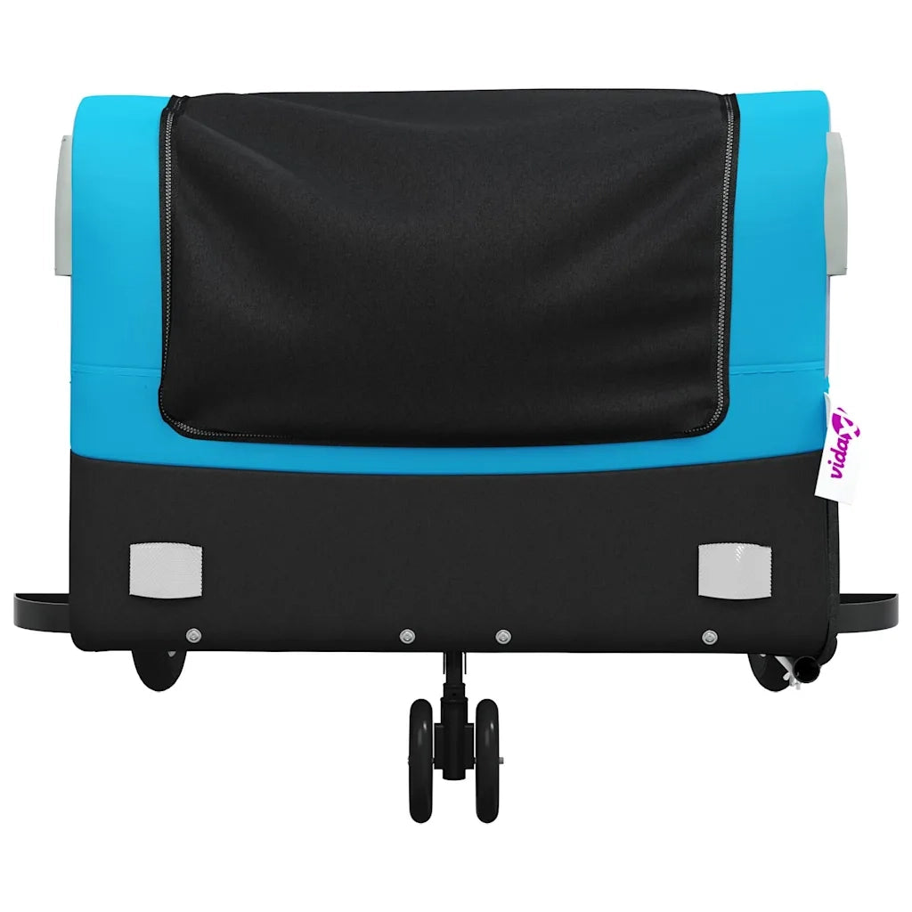 Rimorchio da Bici Nero e Blu 45 kg in Ferro CFW9588767