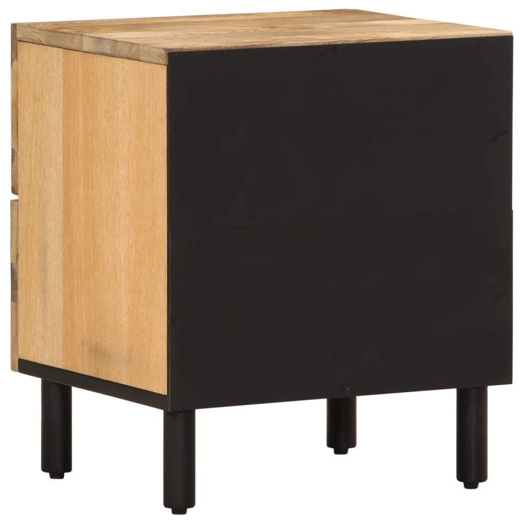 Comodini 2pz 40x33x46 cm in Legno Massello di Mango 358211