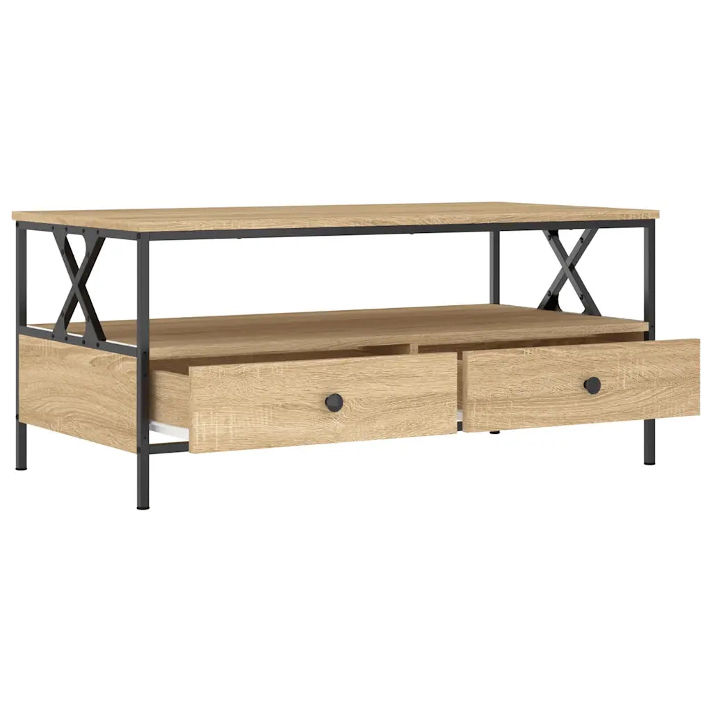 Tavolino da Salotto-Tavolino da soggiorno-Tavolo Rovere Sonoma 100x51x45cm Legno Multistrato 268487