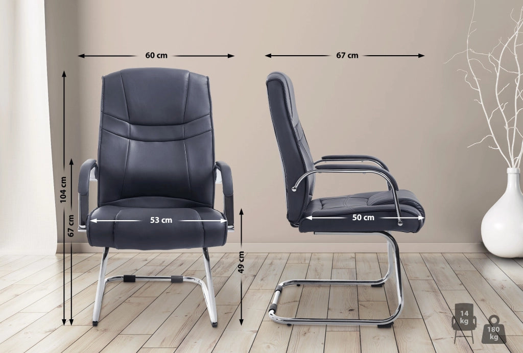 Sedia Attila in similpelle grigio
