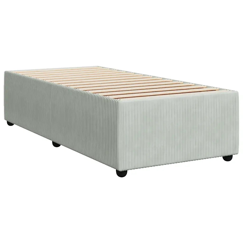 Giroletto senza Materasso Grigio Chiaro 100x200 cm Velluto