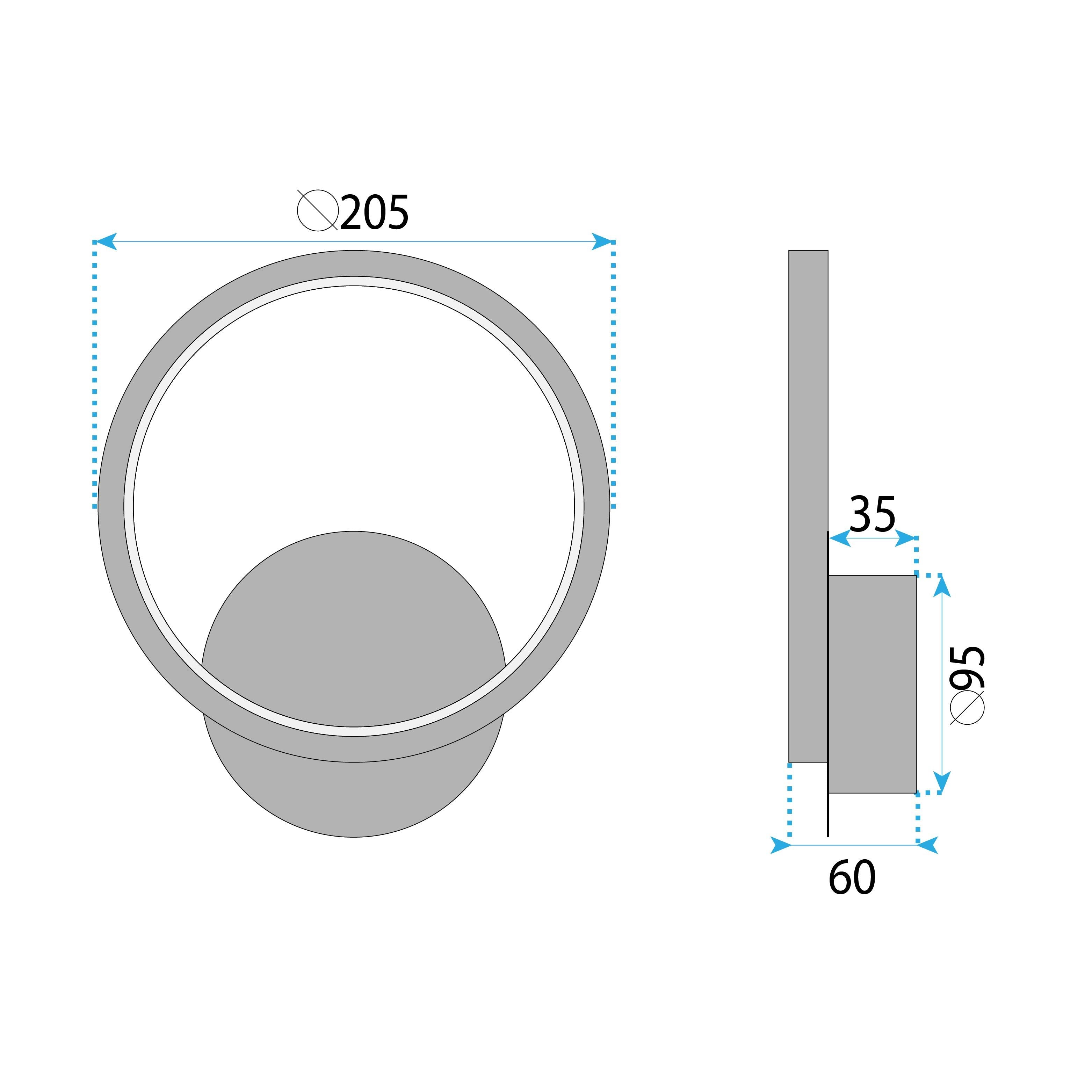 Applique Da Parete Led Lhj081-w Black