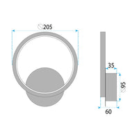 Applique Da Parete Led Lhj081-w Black