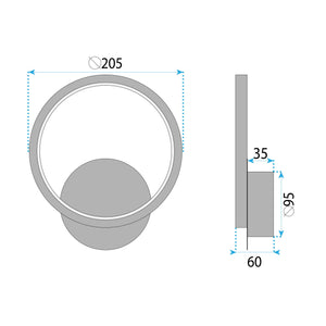Applique Da Parete Led Lhj081-w Black